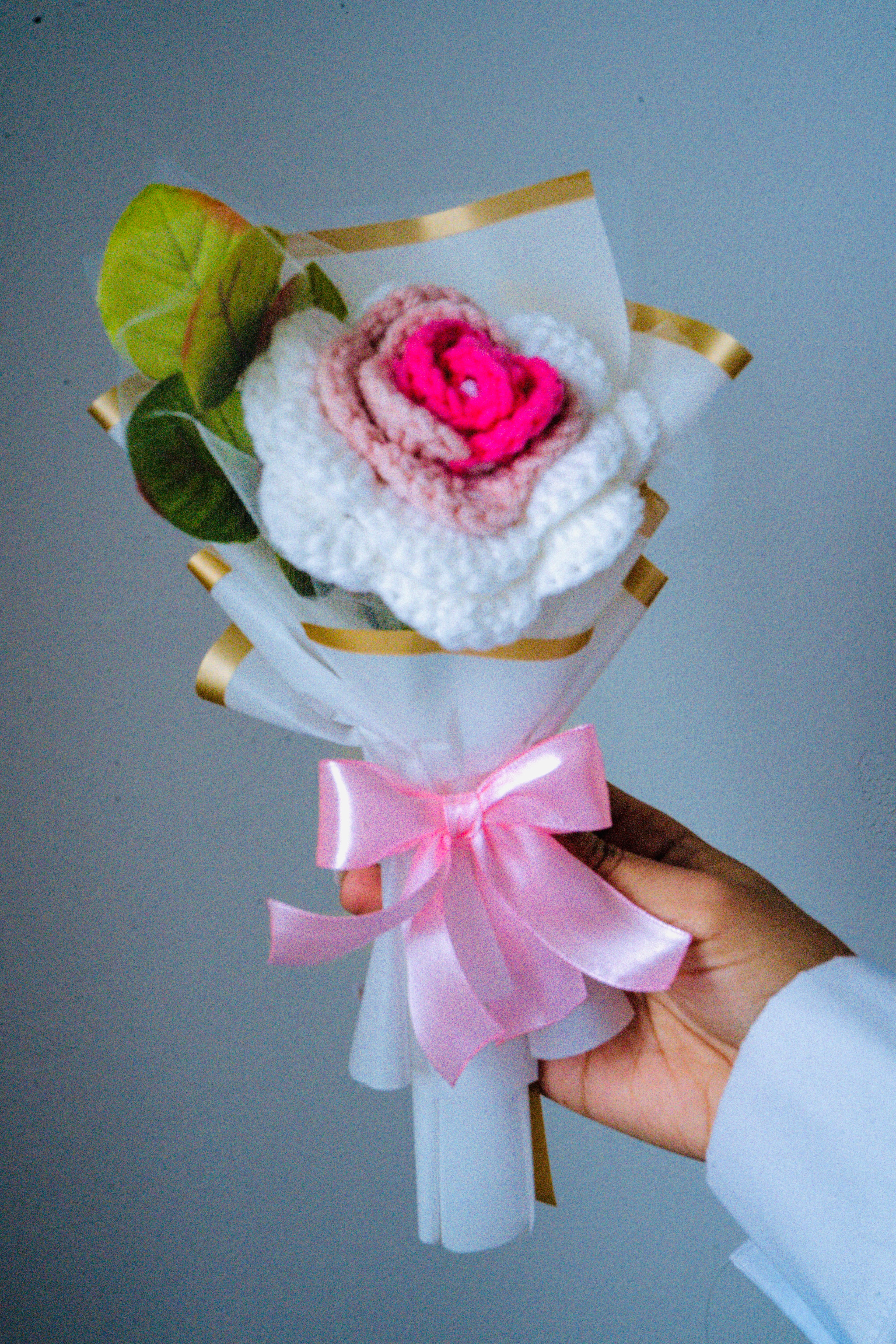 Single Eternal Crochet Rose