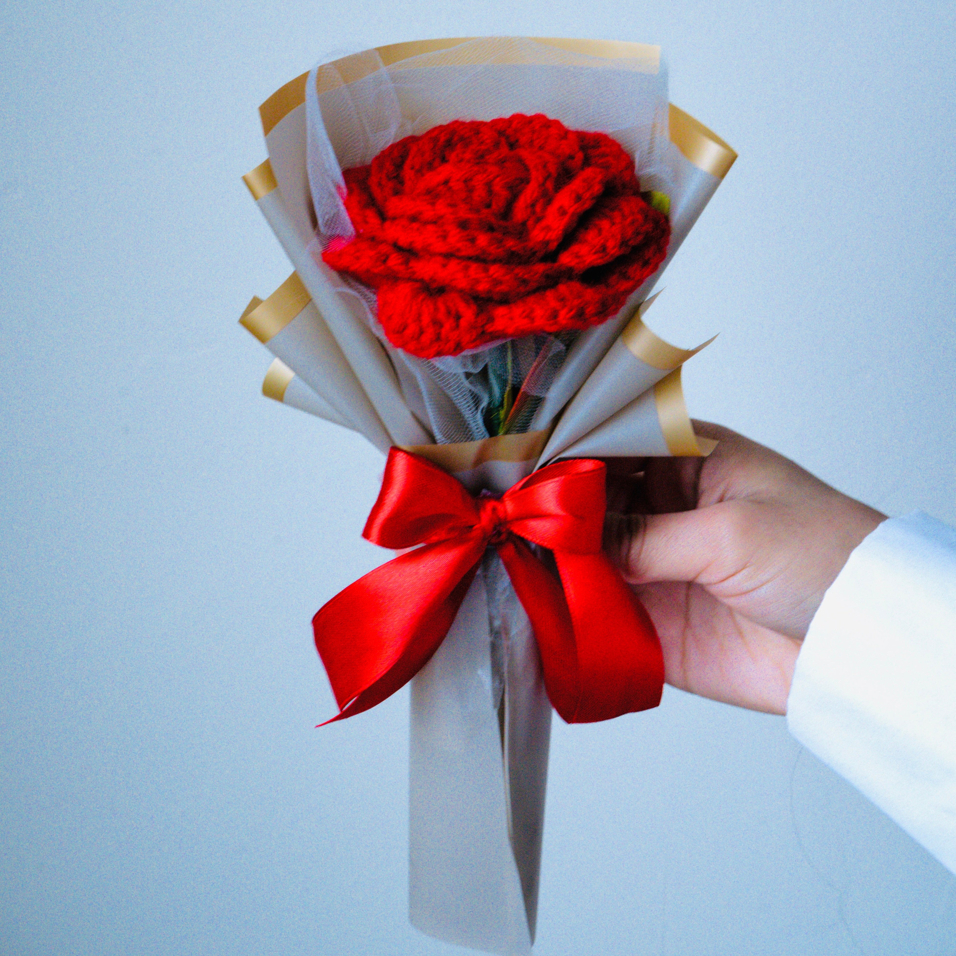 Single Eternal Crochet Rose