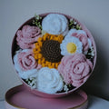 Eternal Crochet Flower Box – Roses, Sunflower & Daisy