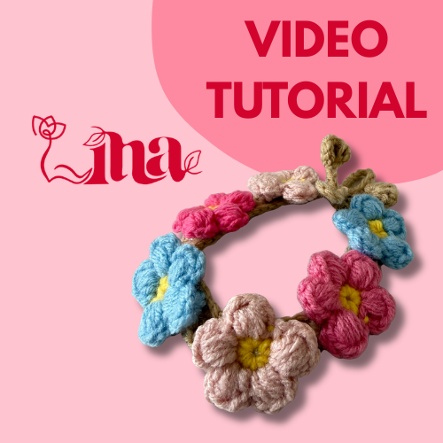 Crochet Cat Flower Collar Pattern | Collar Pastel para Gato (PDF)