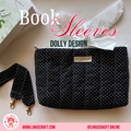 DOLLY DESIGN Quilted Book Sleeve Bag, Reversible Book Cover with Handle, Cute Aesthetic Book Lover Gift, Handmade Reader Accessory